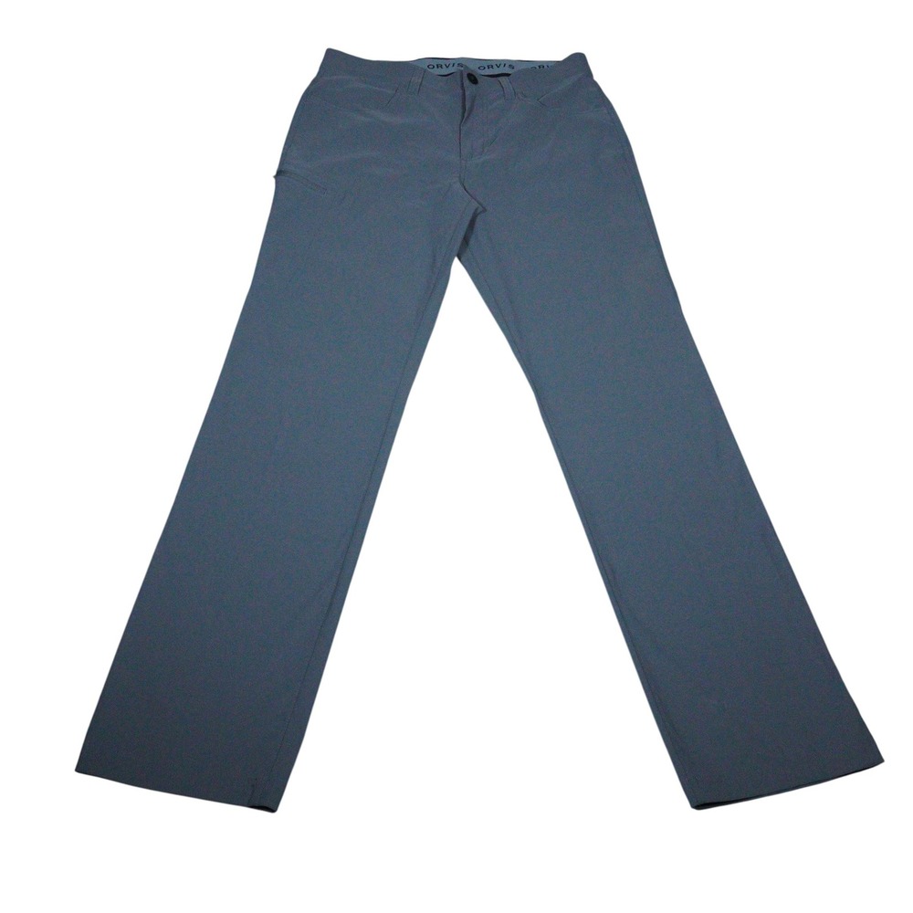 Orvis Tech Pants Mens 32x34 Gray Excellent Hiking Outdoor Stretch Trousers